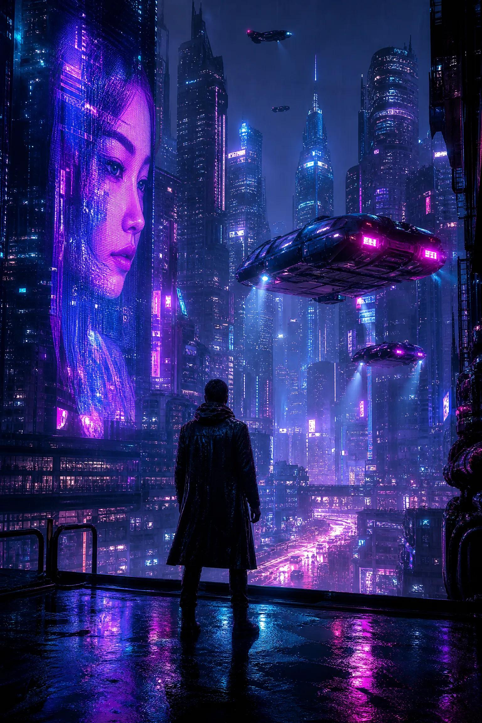 霓虹深渊科幻片海报
